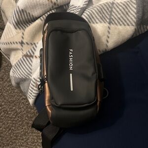 Fashion Black and Brown Men's Belt Bag